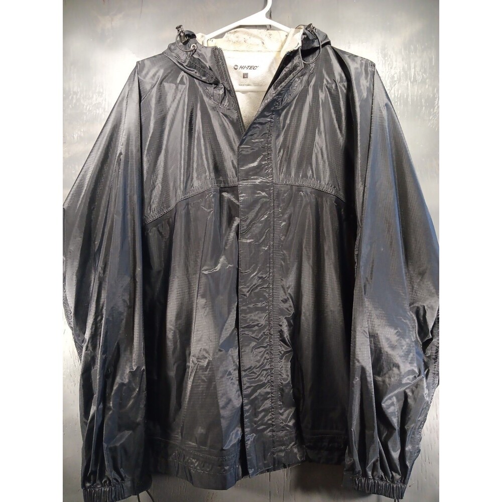 Hi-Tech Rain Jacket Hoodie Men Black Large